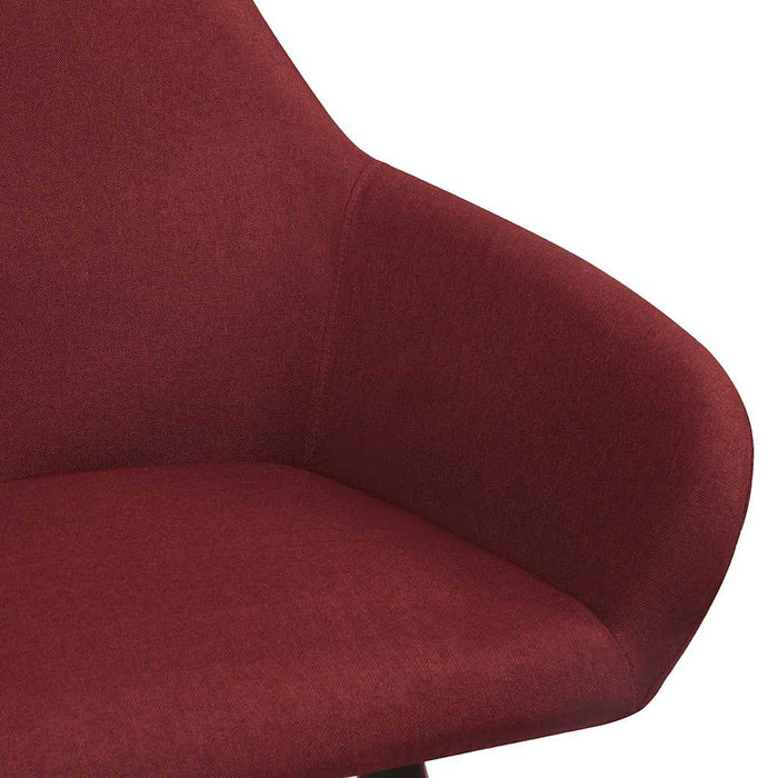 Scaune de bucătărie, 2 buc., roșu vin, material textil WALTI