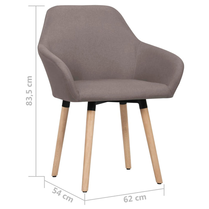 Scaune de bucătărie, 2 buc., gri taupe, material textil WALTI