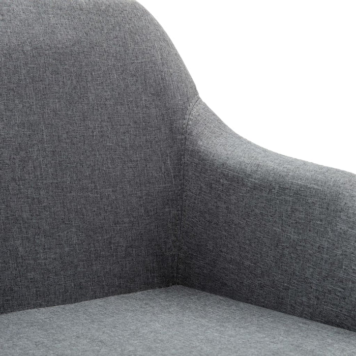 Scaun de sufragerie pivotant, gri deschis, material textil WALTI