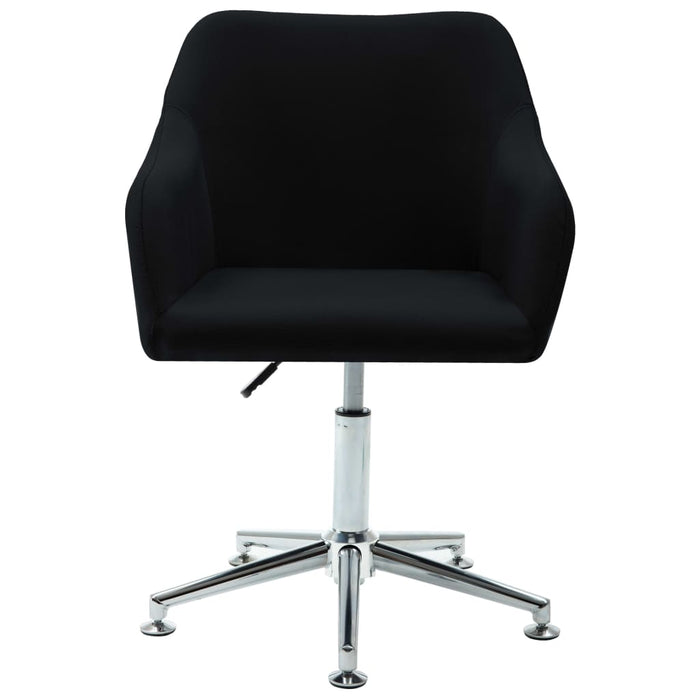 Scaun de sufragerie pivotant, negru, material textil WALTI