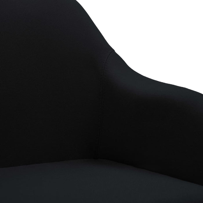 Scaun de sufragerie pivotant, negru, material textil WALTI