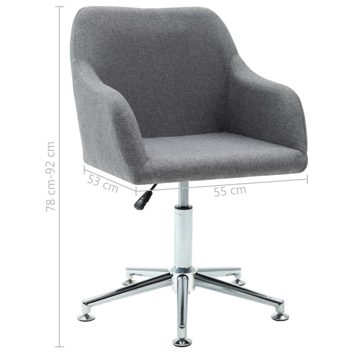 Scaune de bucătărie pivotante, 2 buc., gri deschis, textil - WALTI WALTI
