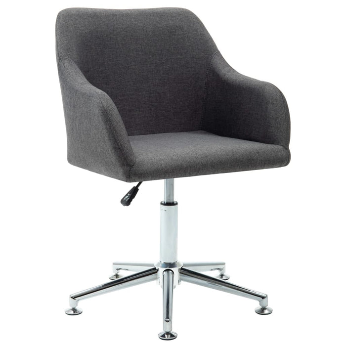 Scaune de bucătărie pivotante, 2 buc., gri închis, textil WALTI