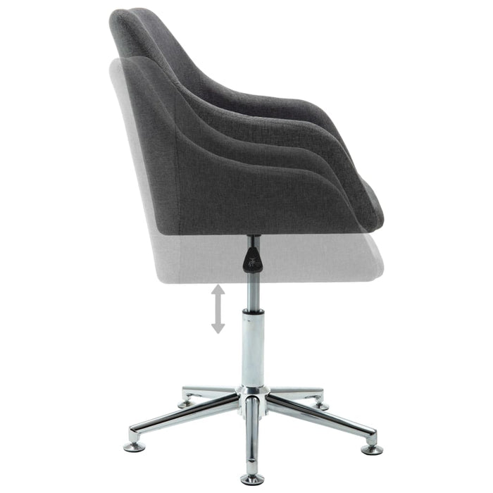 Scaune de bucătărie pivotante, 2 buc., gri închis, textil WALTI