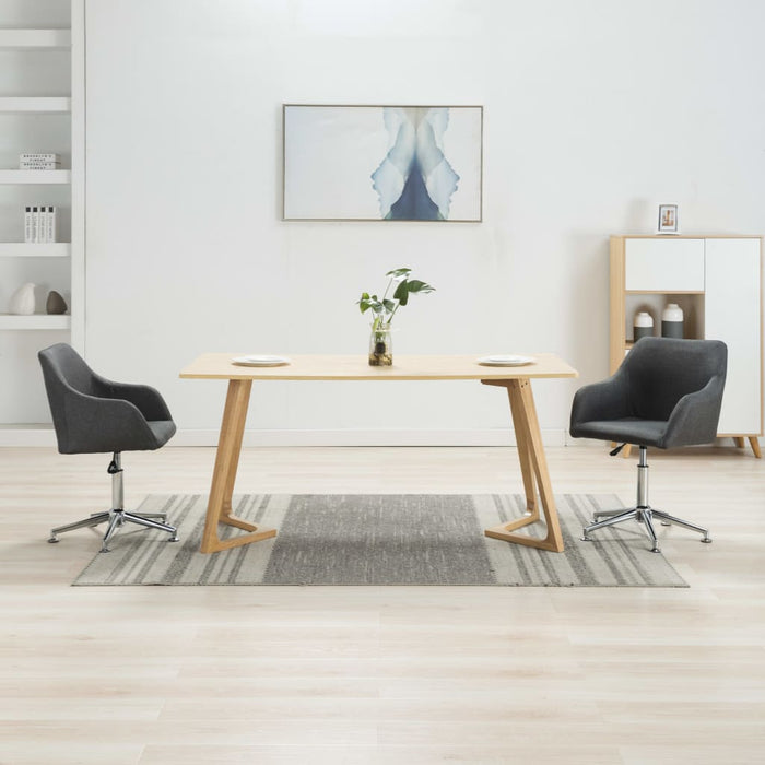 Scaune de bucătărie pivotante, 2 buc., gri închis, textil WALTI