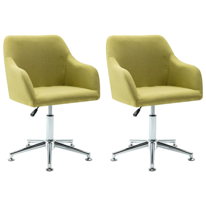 Scaune de bucătărie pivotante, 2 buc., verde, material textil WALTI