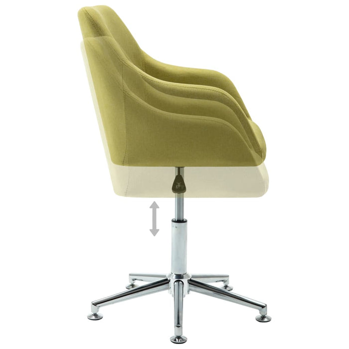 Scaune de bucătărie pivotante, 2 buc., verde, material textil WALTI