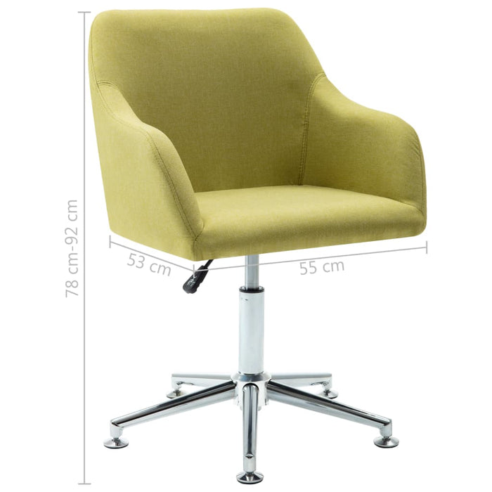 Scaune de bucătărie pivotante, 2 buc., verde, material textil WALTI