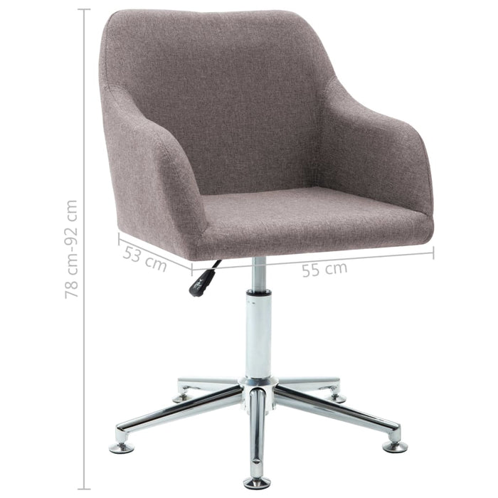 Scaune de bucătărie pivotante, 2 buc., gri taupe, textil WALTI
