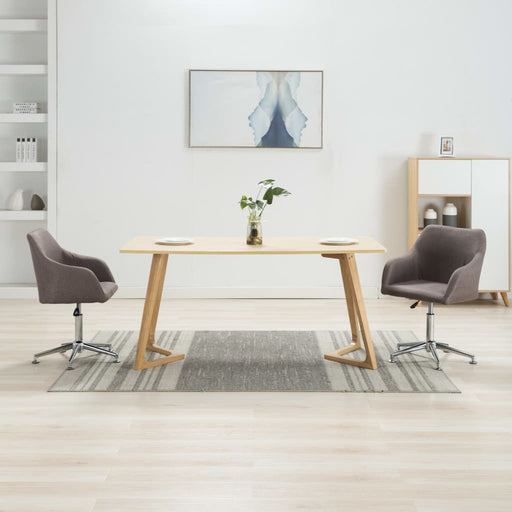 Scaune de bucătărie pivotante, 2 buc., gri taupe, textil - WALTI WALTI