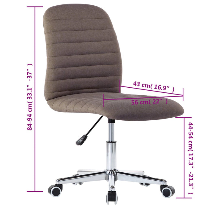 Scaune de bucătărie, 2 buc., gri taupe, material textil - WALTI WALTI
