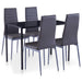 Set mobilier de bucătărie, 5 piese, gri - WALTI WALTI