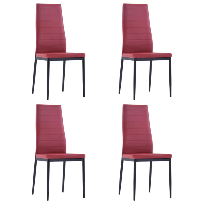 Set mobilier de bucătărie, 5 piese, roșu vin WALTI