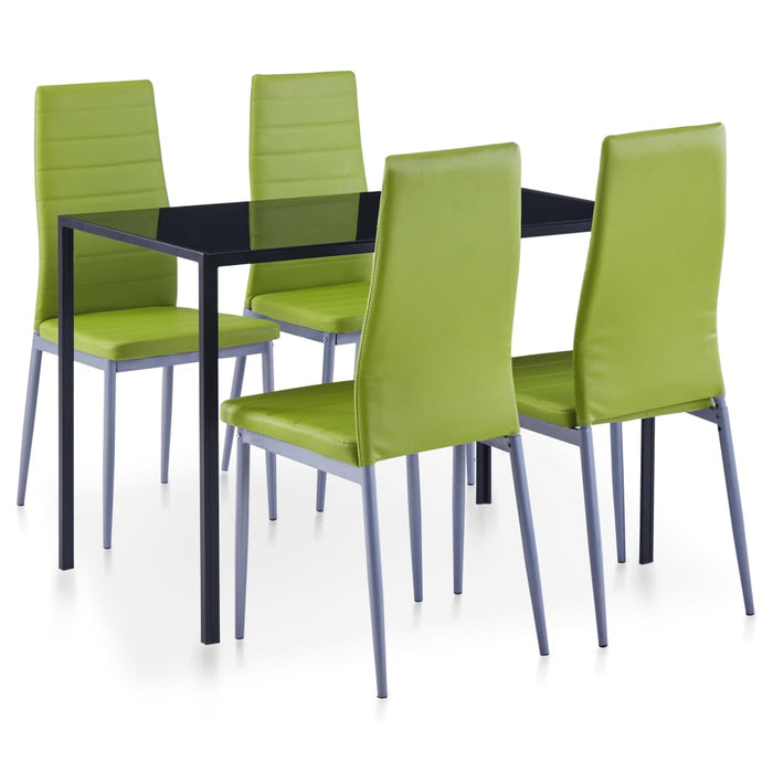 Set mobilier de bucătărie, 5 piese, verde WALTI