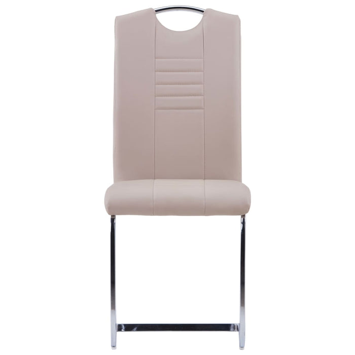 Scaune de bucătărie cantilever 2 buc. cappuccino piele eco - WALTI WALTI