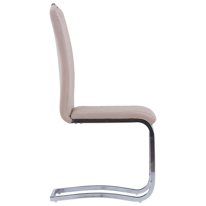 Scaune de bucătărie cantilever 2 buc. cappuccino piele eco - WALTI WALTI