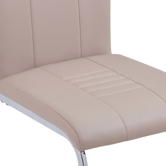 Scaune de bucătărie cantilever 2 buc. cappuccino piele eco - WALTI WALTI