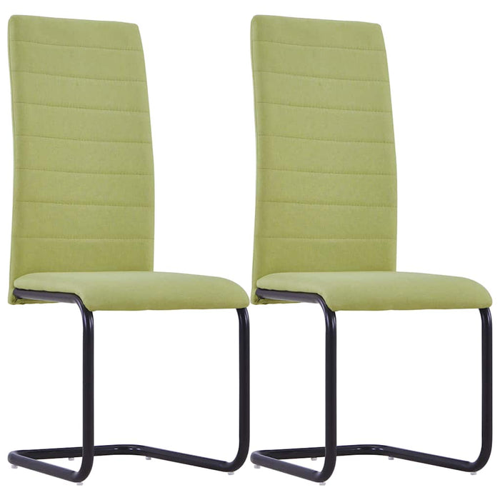 Scaune de bucătărie consolă, 2 buc., verde, material textil WALTI