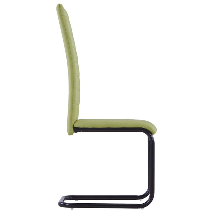 Scaune de bucătărie consolă, 2 buc., verde, material textil WALTI