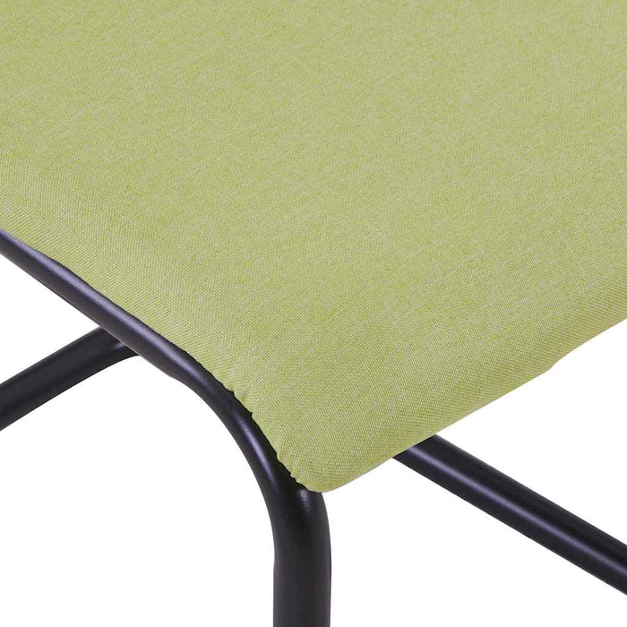 Scaune de bucătărie consolă, 2 buc., verde, material textil WALTI