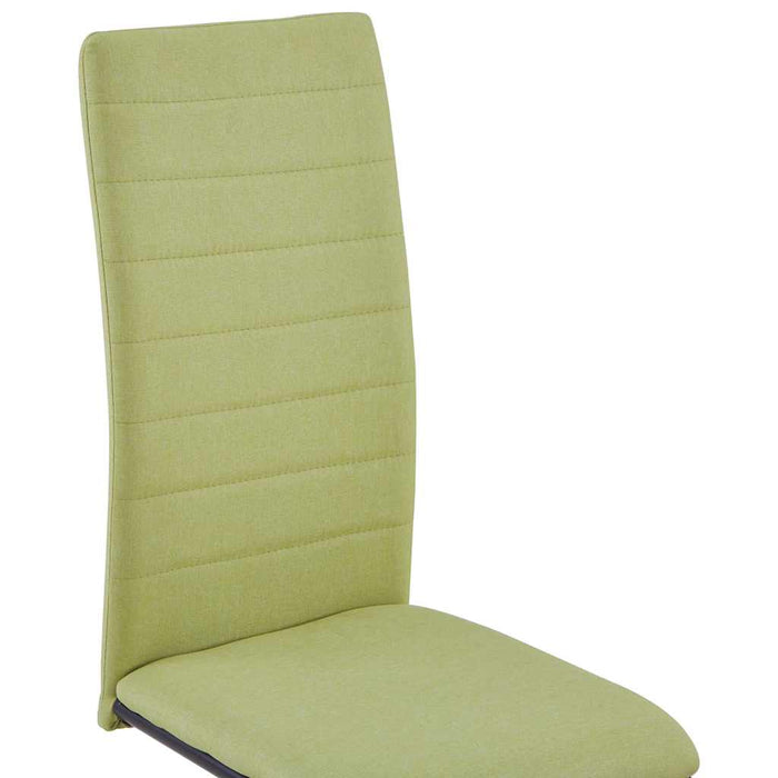 Scaune de bucătărie consolă, 2 buc., verde, material textil WALTI