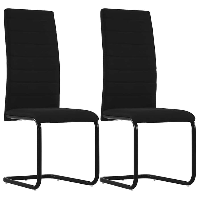 Scaune de bucătărie consolă, 2 buc., negru, textil WALTI