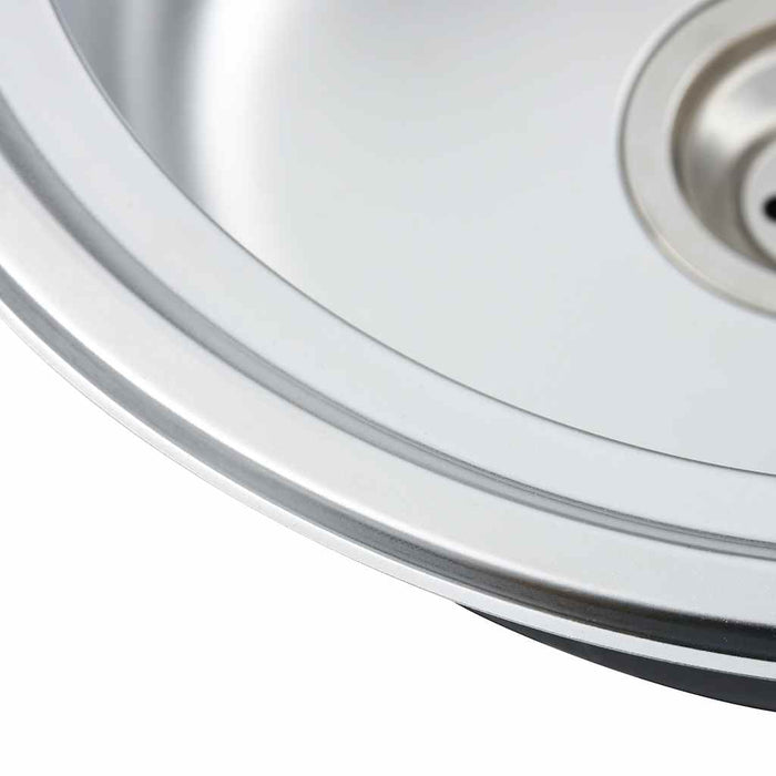 Chiuvetă de bucătărie cu sită și sifon, oțel inoxidabil, oval - WALTI WALTI