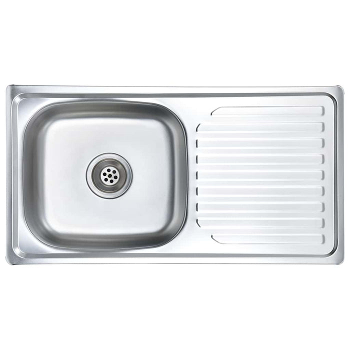 Chiuvetă de bucătărie cu sită și sifon, oțel inoxidabil - WALTI WALTI