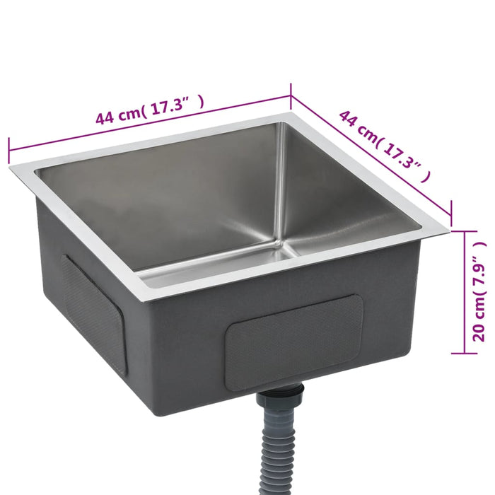 Chiuvetă de bucătărie lucrată manual, oțel inoxidabil - WALTI WALTI