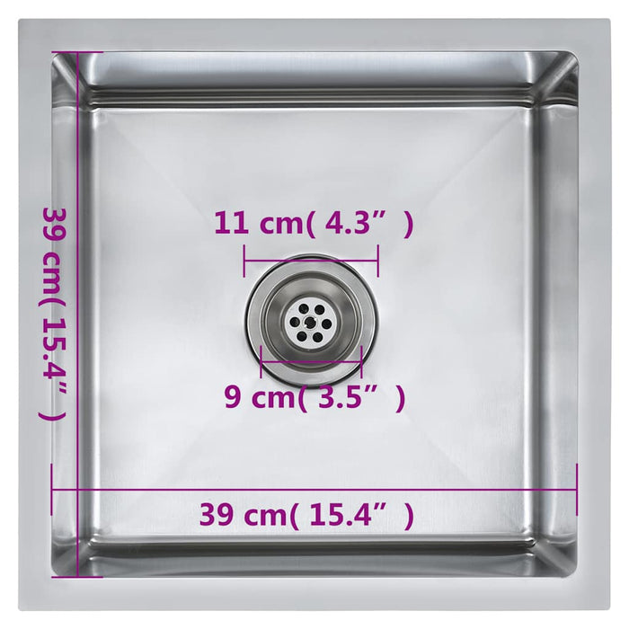 Chiuvetă de bucătărie lucrată manual, oțel inoxidabil - WALTI WALTI