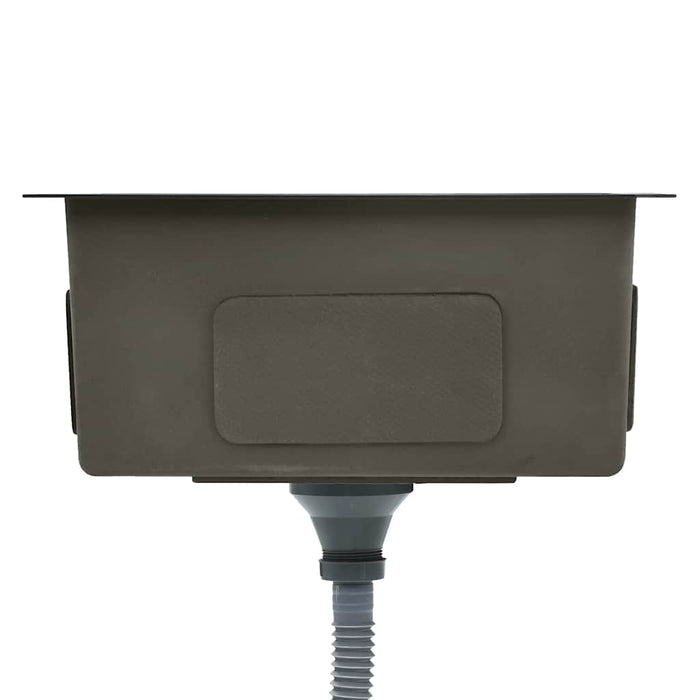 Chiuvetă de bucătărie lucrată manual, negru, oțel inoxidabil - WALTI WALTI