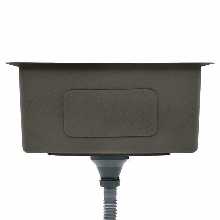 Chiuvetă de bucătărie lucrată manual, negru, oțel inoxidabil - WALTI WALTI