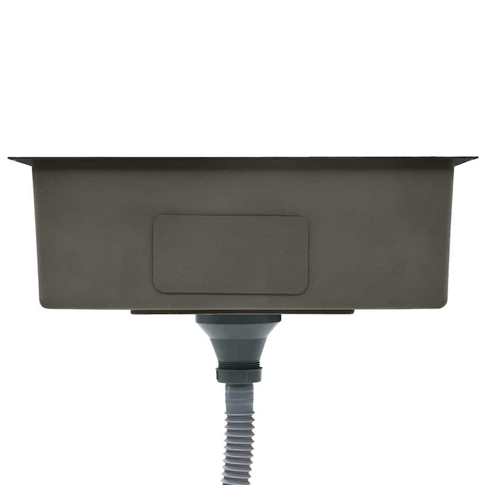 Chiuvetă de bucătărie lucrată manual, negru, oțel inoxidabil - WALTI WALTI