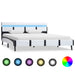 Cadru de pat cu LED, alb, 120 x 200 cm, piele ecologică - WALTI WALTI