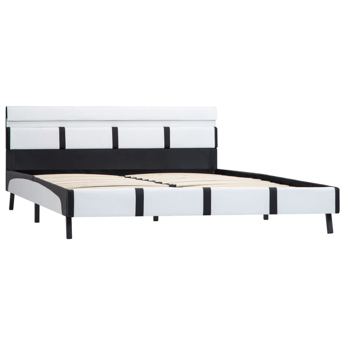 Cadru de pat cu LED, alb, 120 x 200 cm, piele ecologică - WALTI WALTI