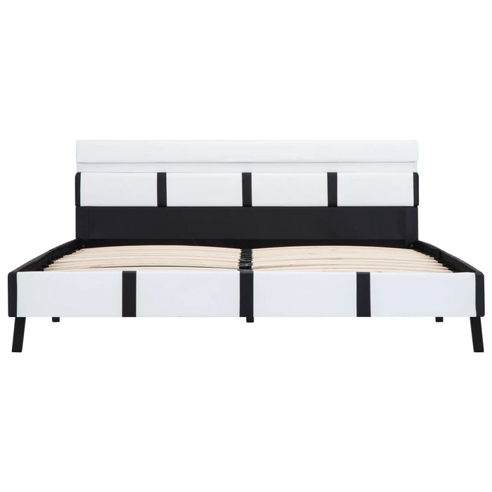 Cadru de pat cu LED, alb, 120 x 200 cm, piele ecologică - WALTI WALTI