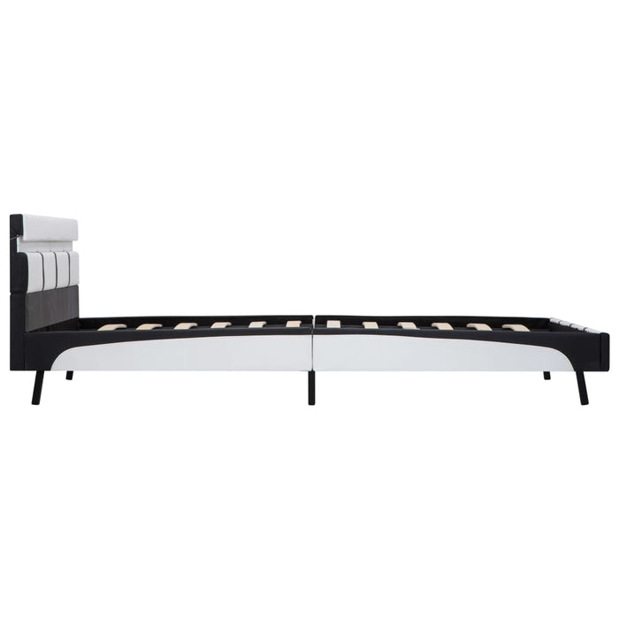 Cadru de pat cu LED, alb, 120 x 200 cm, piele ecologică - WALTI WALTI
