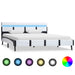 Cadru de pat cu LED, alb, 160 x 200 cm, piele artificială - WALTI WALTI