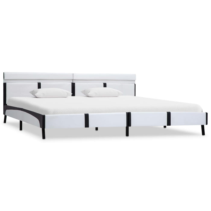 Cadru de pat cu LED, alb, 180 x 200 cm, piele artificială - WALTI WALTI