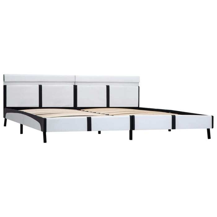 Cadru de pat cu LED, alb, 180 x 200 cm, piele artificială - WALTI WALTI