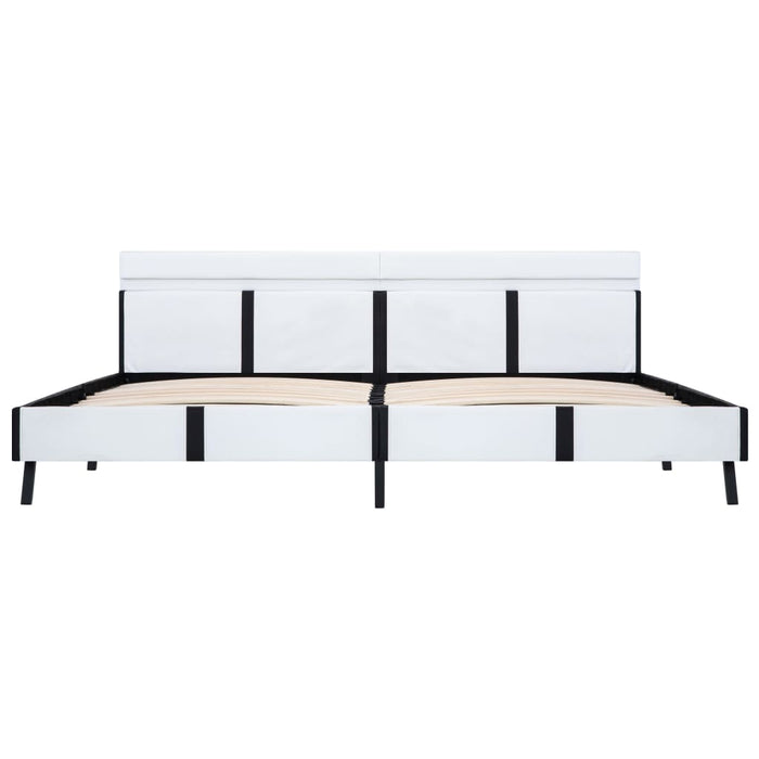 Cadru de pat cu LED, alb, 180 x 200 cm, piele artificială - WALTI WALTI