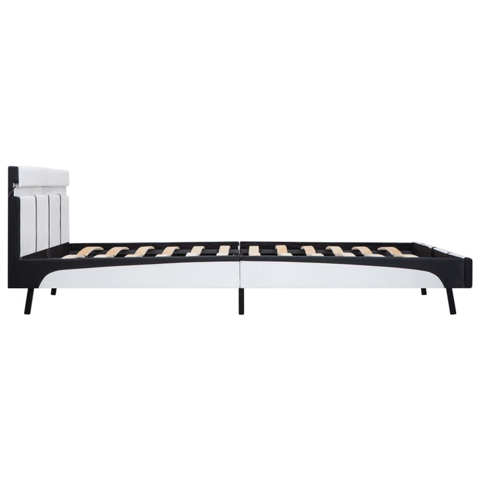 Cadru de pat cu LED, alb, 180 x 200 cm, piele artificială - WALTI WALTI
