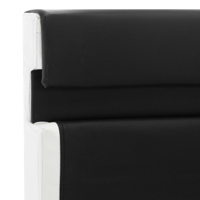 Cadru de pat cu LED, negru, 90 x 200 cm, piele artificială WALTI