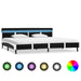Cadru de pat cu LED, negru, 180 x 200 cm, piele ecologică - WALTI WALTI