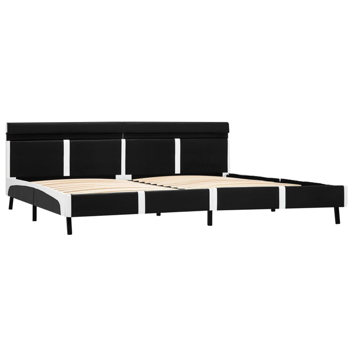 Cadru de pat cu LED, negru, 180 x 200 cm, piele ecologică - WALTI WALTI