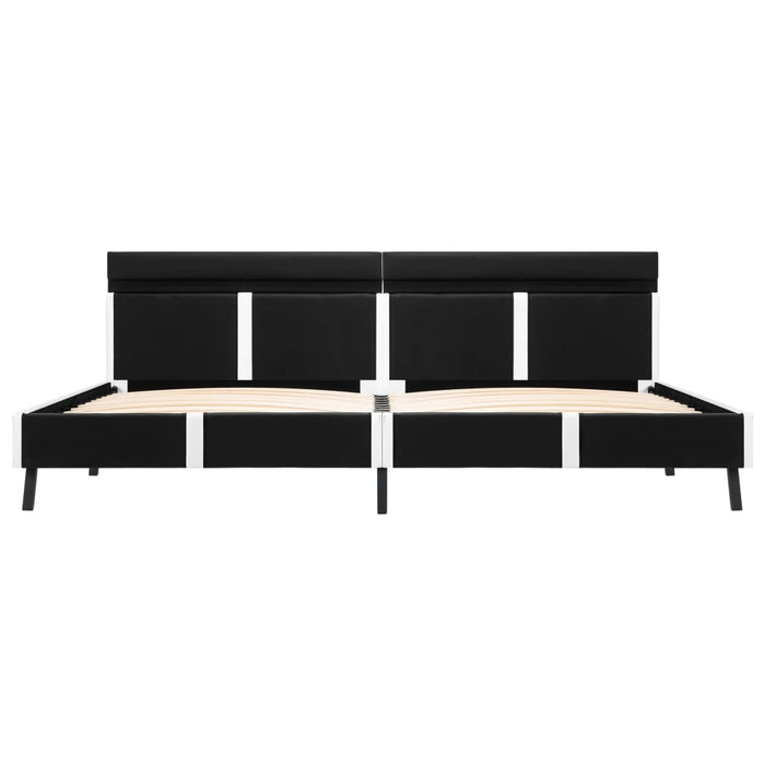 Cadru de pat cu LED, negru, 180 x 200 cm, piele ecologică - WALTI WALTI