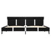Cadru de pat cu LED, negru, 180 x 200 cm, piele ecologică - WALTI WALTI
