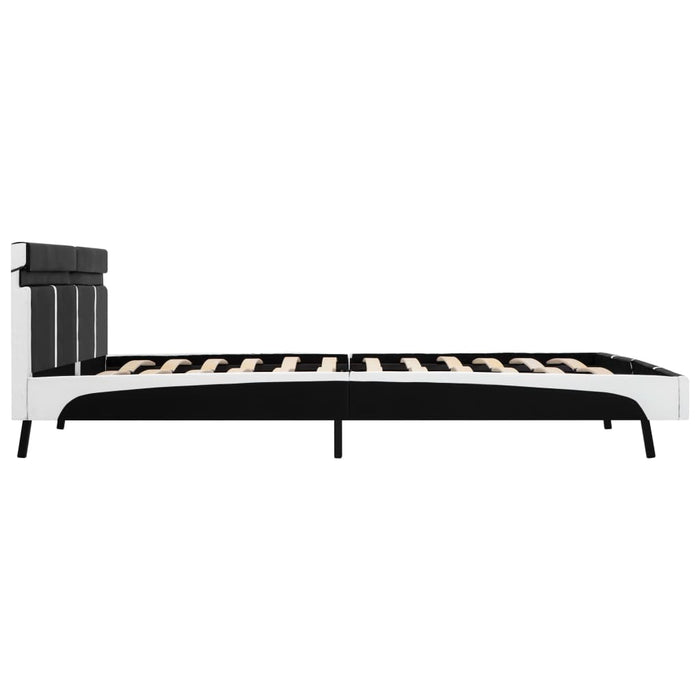 Cadru de pat cu LED, negru, 180 x 200 cm, piele ecologică - WALTI WALTI