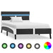 Cadru de pat cu LED, gri, 90 x 200 cm, piele ecologică - WALTI WALTI