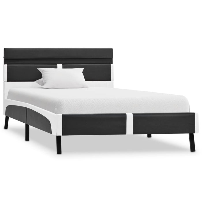 Cadru de pat cu LED, gri, 90 x 200 cm, piele ecologică - WALTI WALTI